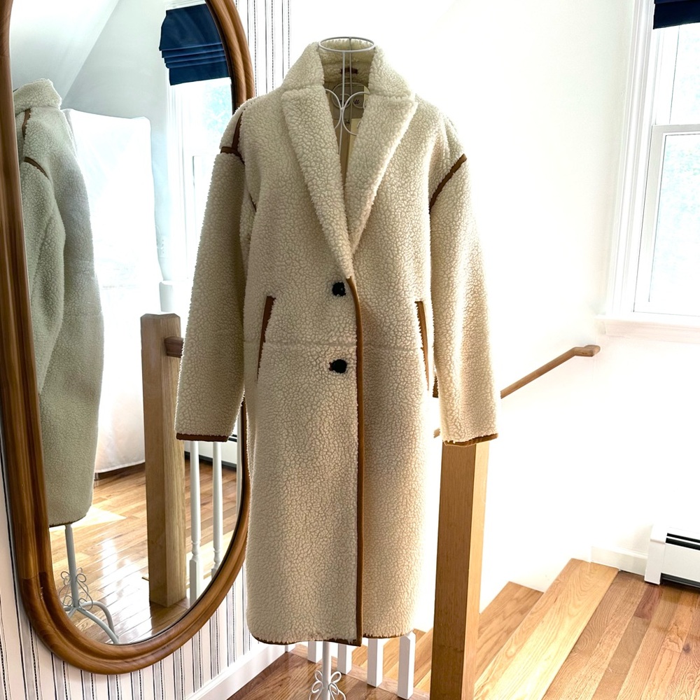 Madewell sherpa teddy topcoat
